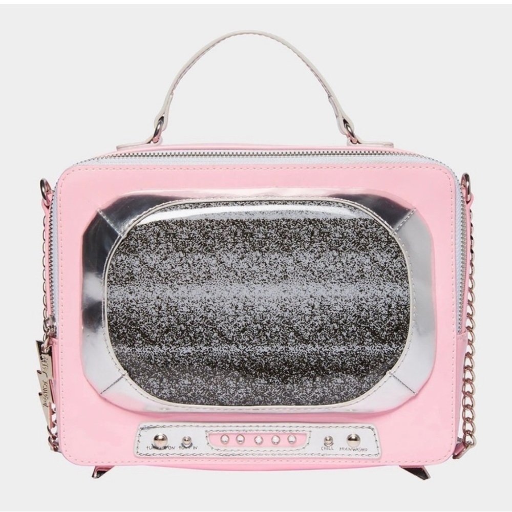 NWT Betsey Johnson Kitsch Pink Boob TubeCrossbody Bag & TV Remote Pouch
BJ32545M - Picture 4 of 8